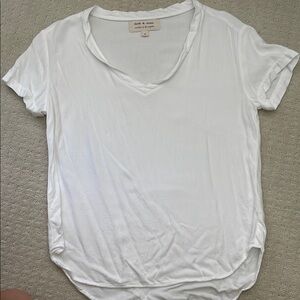 Cloth & Stone White Relaxed Short Sleeve Tee